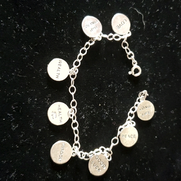 Beautiful Asian Inspired Charm Bracelet Sterling - Picture 1 of 6